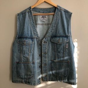 Vintage Guess Men’s Denim Utility Vest